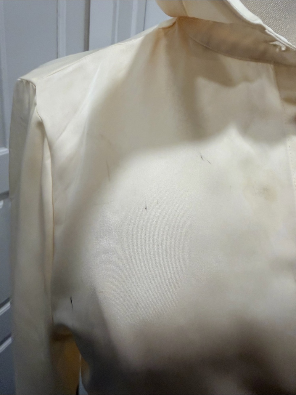 Zara Women's Cream Bow Tie Button-Down Blouse NWT - Picture 8 of 11